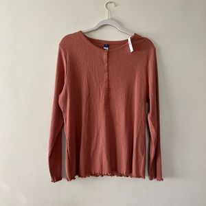 XL Tall long sleeve button up T-shirt